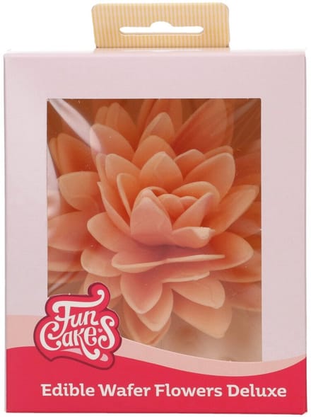 FunCakes Eetbare Bloemen Deluxe - Papieren Bloem - Pioenroos Oranje Groot - pk/1