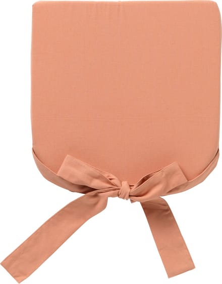 Dutch Decor - JAVA - stoelkussen 40x40 cm - 100% katoen - met lint - Muted Clay - roze - Zitkussen