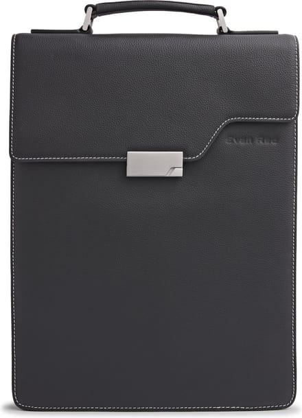 Evan Red London Backpack - Zwart - Leer - Rugzak