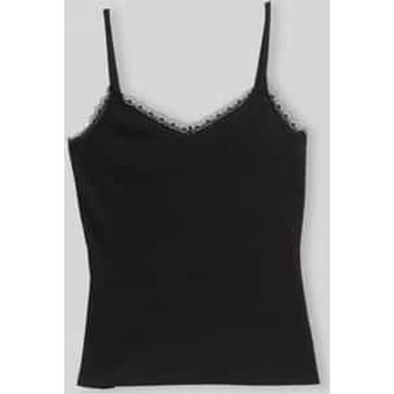 slim fit top van katoenmix