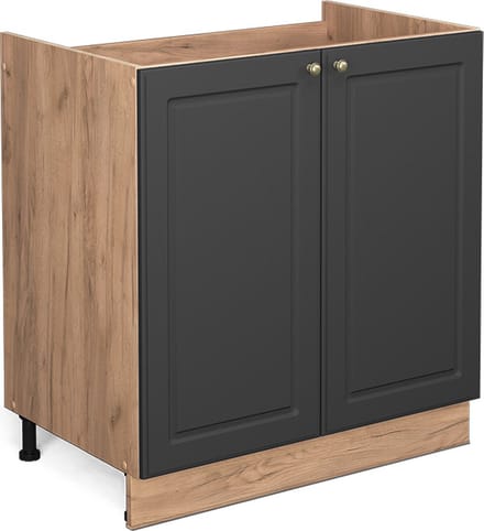 Vicco Fame-Line Wastafelkast – 80 cm, WB Eik Antraciet-goud