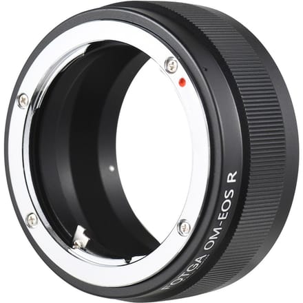 FOTGA Hoge Precisie Handmatige Lens Mount Adapter Ring Aluminiumlegering voor Olympus OM-Mount Lens naar voor zwart