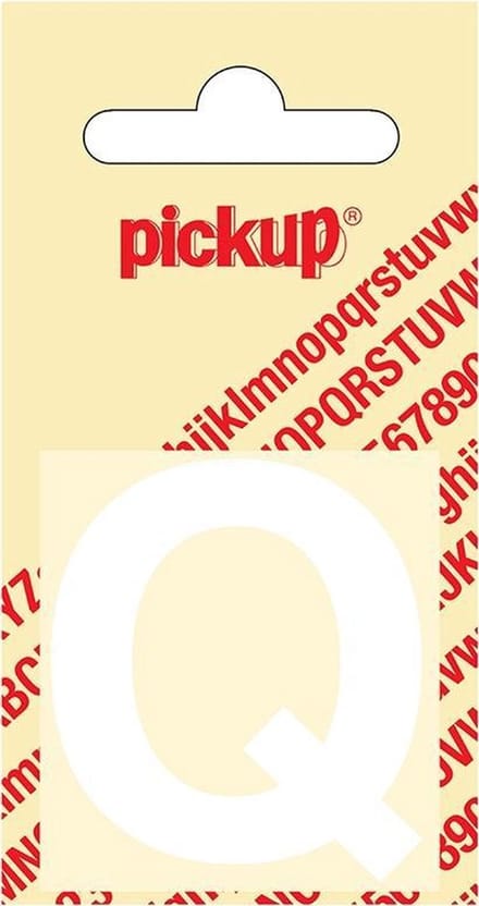 Pickup plakletter Helvetica 40 mm - wit Q