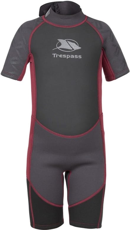 Trespass Kinder Badeeinteiler Milo - Kids 3Mm Short Wetsuit Black-5/6