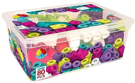 Bouwstenen voor kinderen - Maxi stenen - Creatief spel - Grote veilige stenen - 80 delen - Multicolor