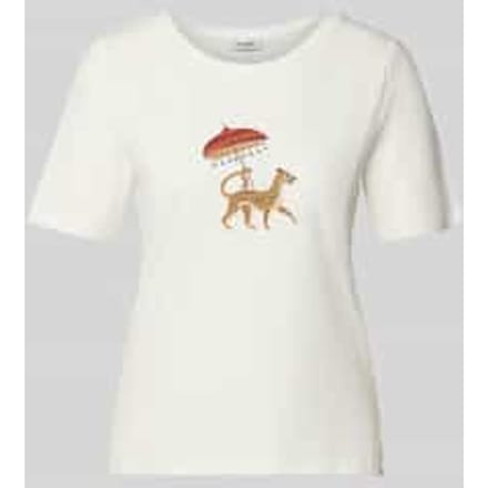 T-shirt met motiefprint en ronde hals