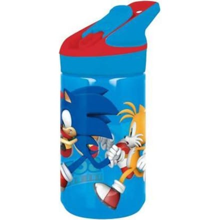 Sonic the Hedgehog Tritan Premium Drinkfles - 480 ml – Sluit goed af – Drinkfles voor kinderen – Blauw/Rood