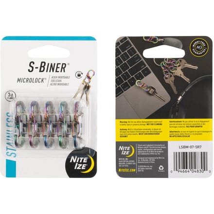 Nite Ize S-biner® Microlock® Sleutelhanger Veelkleurig