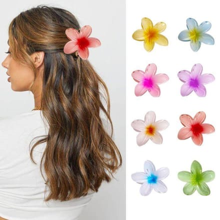 Pinces à Cheveux - sh - 8 Pièces - Fleurs Artificielles - Antidérapantes - Colorées