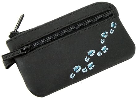 oxmox sleutelgeval New Cryptan Keyholder Footsteps Print Cyan Black zwart