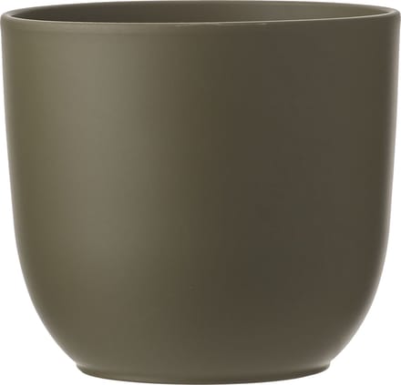 Mica Decorations Bloempot - groen - mat - keramiek - 19 x 18 cm plantenpotten