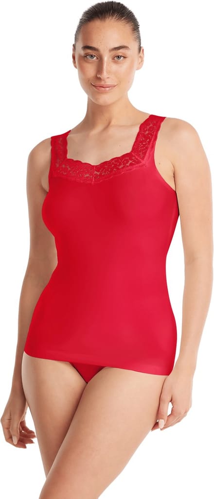 Ten Cate Secrets singlet met kant rood voor Dames | Maat M