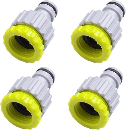 Allecto Plus - 4-delige kraan adapter voor tuinkraan 1/2 inch en 3/4 inch aansluiting