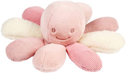 Nattou Lapidou Knuffel Octopus Rammelaar - 26 cm - Roze