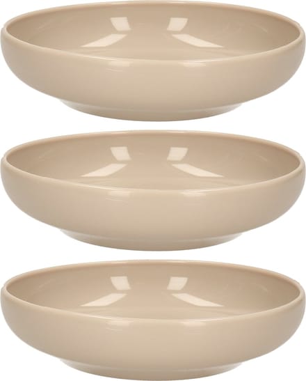 Plasticforte Kommetje/schaaltje - 6x - taupe - D16 x 4 cm - 520 ml - kunststof