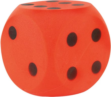 Foam dobbelsteen rood groot 16cm 2 stuks- Dobbelspel - Sinterklaas - Kerst