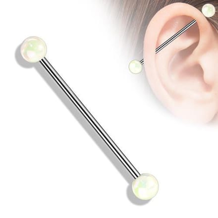 Industrial piercing parel - wit - LMPiercings