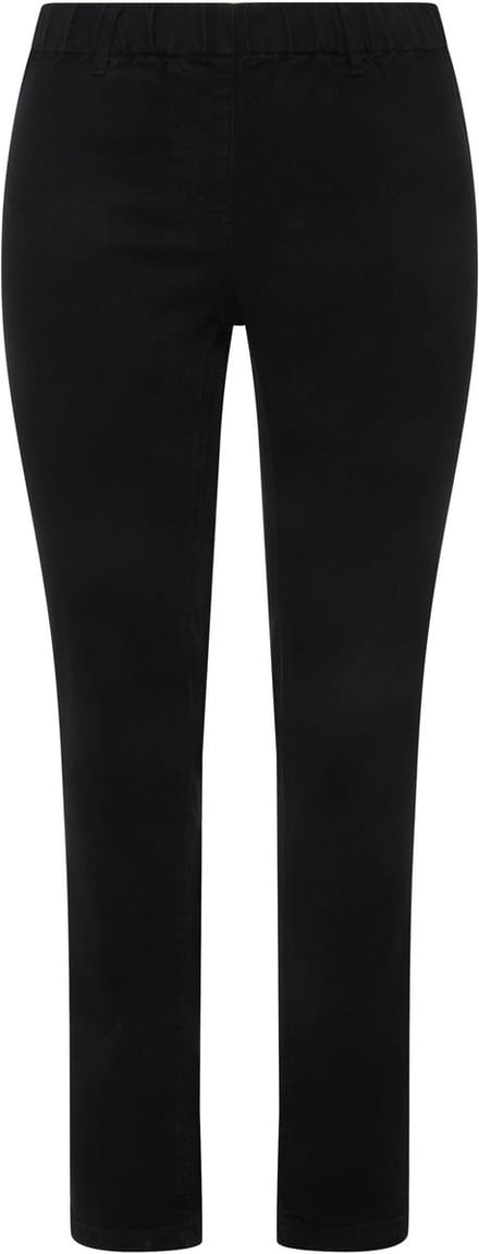 Ulla Popken - Dames - Denim jegging SIENNA - Zwart - Maat 68