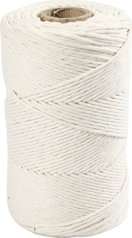 Macramé Koord, L: 198 M, d 2 mm, off-white, 330 gr/ 1 rol