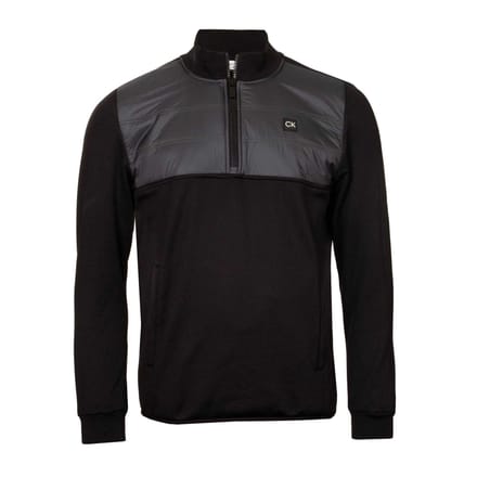 Calvin Klein Heren Golfjack met halve rits (Zwart)