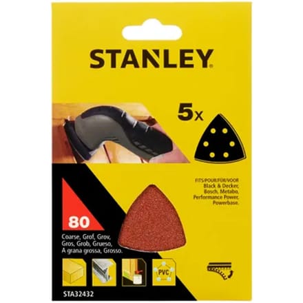 Stanley Schuurpad Quick Fit - K80 - Bruin - 5 Stuks