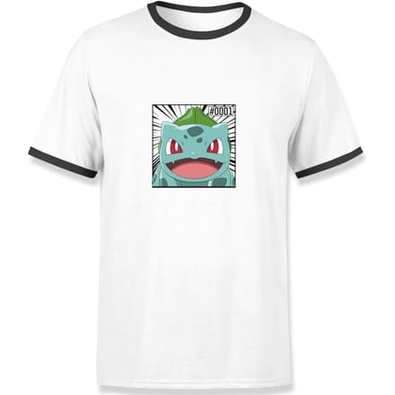 Pokémon Pokédex Bulbasaur #0001 Men's Ringer T-Shirt - White/Black - M