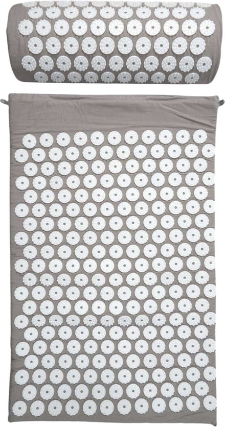 Marbeaux Spijkermat - met Kussen - Shakti Mat - Grijs - 40x64cm - Acupressuur Mat
