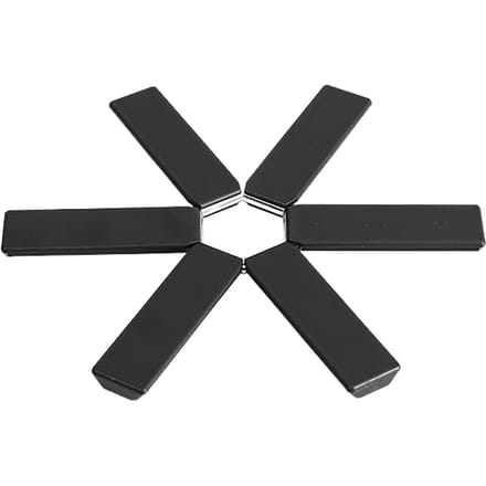 Hitte-isolerende placemat multifunctioneel voorkomt verbranding slipvast opvouwbare pannenonderzetter voor de keuken black