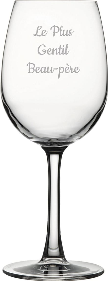 Witte wijnglas gegraveerd - 36cl - Le Plus Gentil Beau-père