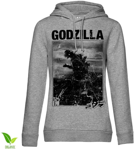 Godzilla Vintage Girls dameshoodie, heathergrijs