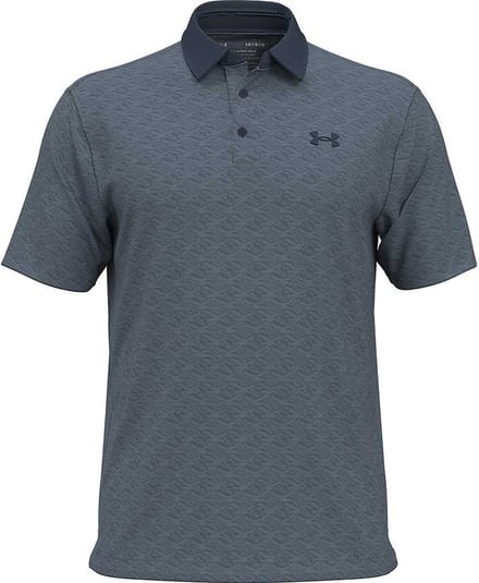 Under Armour Golf Playoff Birdie Jacquard Korte Mouw Poloshirt Grijs S