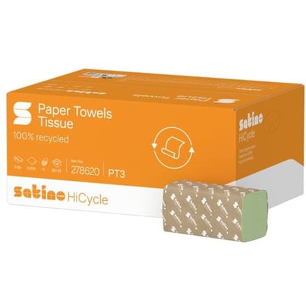 Satino | Handdoekje 25x23cm 2-laags Groen | 3200 stuks