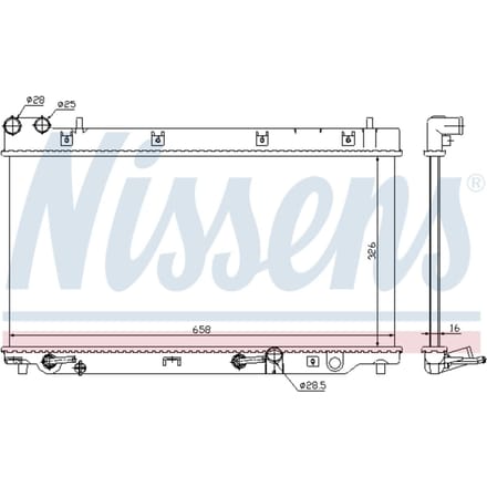 Radiator, motorkoeling NISSENS 68098