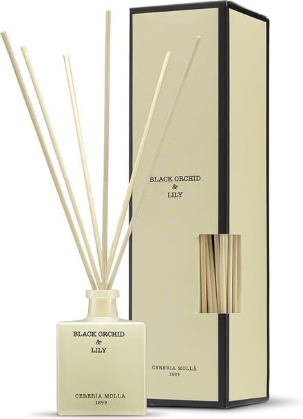 Cereria Mollà 1899 Mikado Geurstokjes 100ml Black Orchid & Lily heerlijk bloemen parfum reed diffuser