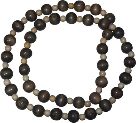 Ketting bruine tinten met houten kralen #3