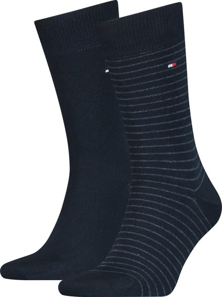 Tommy Hilfiger MEN SMALL STRIPE SOCK 2P Mannen Sokken Maat 47-49