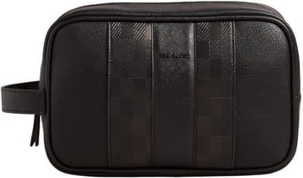 Ted Baker toilettas Waydee House Check PU Washbag Black zwart
