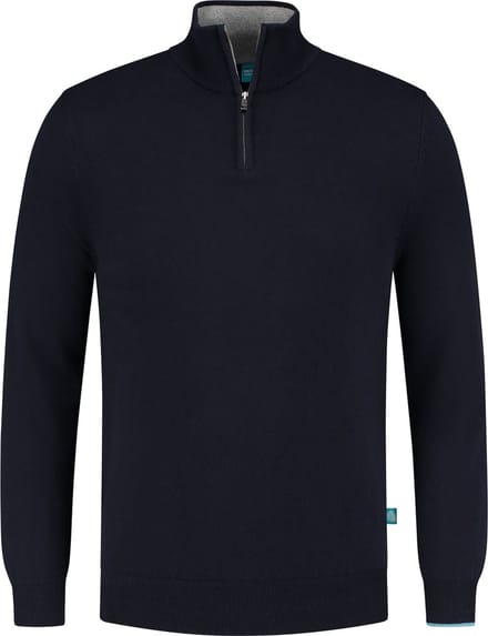 District Indigo Trui Half Zip Cotton/Cashmere Navy (7.21.500.501 - 010)