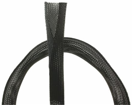 Polyester kabelsleeve | klittenband sluiting | 32 mm | zwart | 2 meter