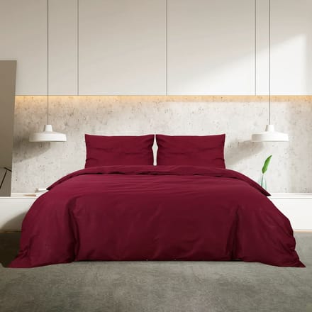 vidaXL - Dekbedovertrekset - lichtgewicht - 135x200 - cm - microvezel - bordeaux