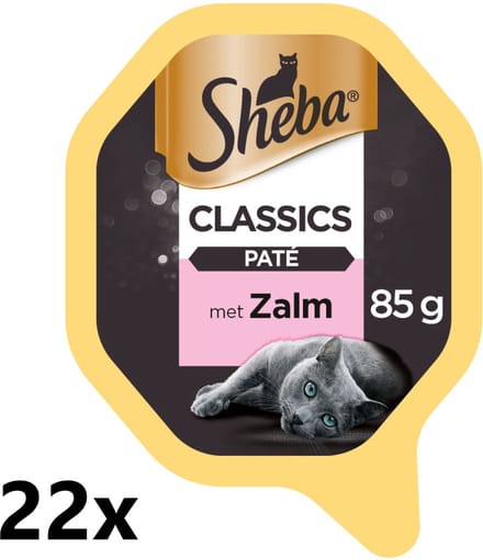 22x Sheba - Classic Paté Zalm - Kattenvoer Natvoer - 85 g