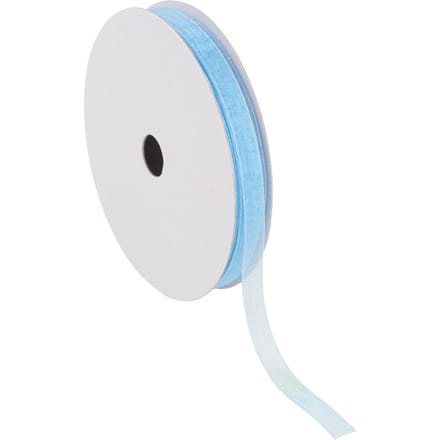 Organza lint, 6 mm - Waterblauw