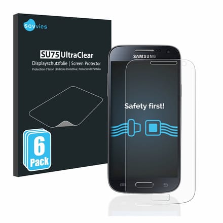 Savvies - Screenprotector voor Samsung Galaxy S4 Mini - Folie Beschermfolie transparant 6 Stuks