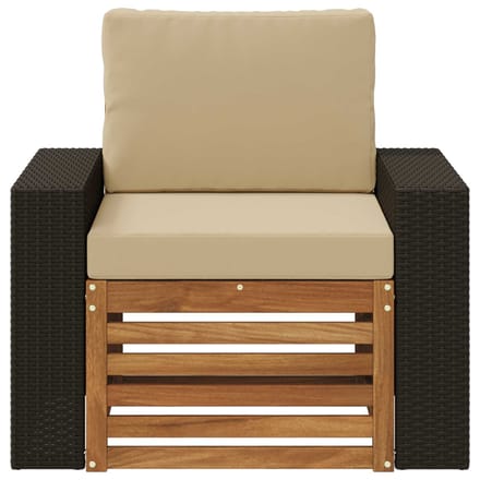 vidaXL - Buiten - Midden - Sofa - Naturel