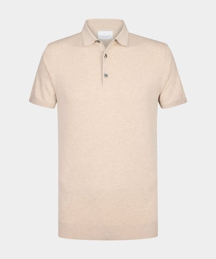 Profuomo Polo korte mouw Beige Knitted PPWD10001J/F