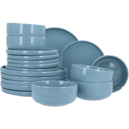 Luzzo 6 persoons Servies Marie 18 delig Keramiek - Blauw