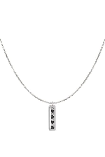 Bijoutheek Collier Heren Balletjes Zwart