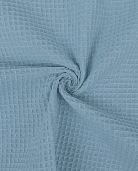 Wafel Katoen Uni – Jeans Blauw – 230 g/m² – 100% Katoen – 150 cm Breed – Per Meter