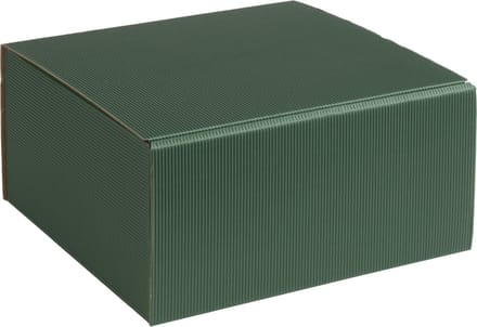 Geschenkdoos ribbelkarton 30x30x11cm DONKERGROEN (35 stuks)