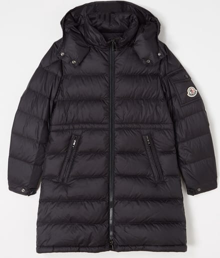 Moncler Meillon gewatteerde parka met donsvulling en ritszakken - zwart - maat 152